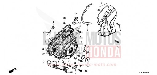 PANNEAU CARTER-MOTEUR G. CRF1000DH de 2017